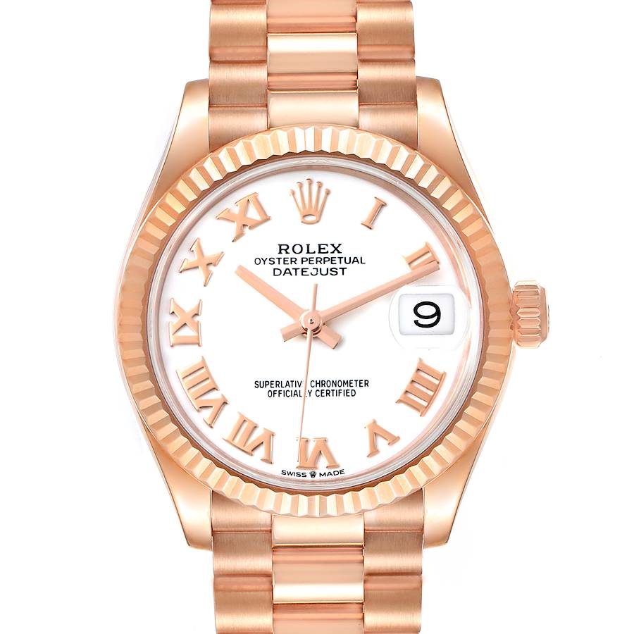 Rolex President Datejust Midsize 31 Rose Gold Ladies Watch 278275 Unworn SwissWatchExpo