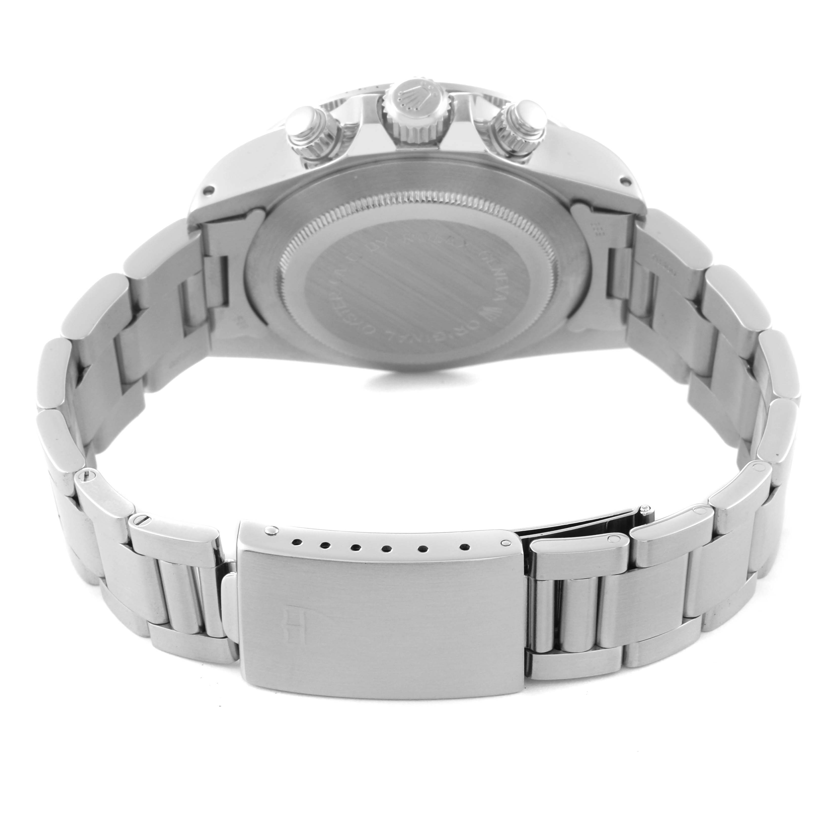 The image shows the back and clasp of the Tudor Big Block 79180 Men's Stainless Steel Silver Dial 79180 Men's Stainless Steel Silver Dial model watch, highlighting the bracelet and caseback.