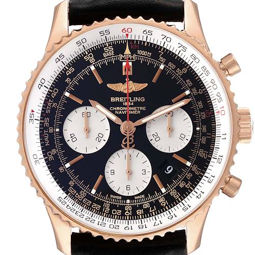 Photo of Breitling Navitimer 01 Rose Gold Black Dial Mens Watch RB0120