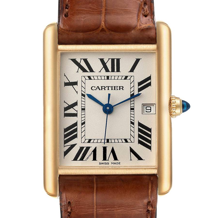 Cartier Tank Louis Watch Yellow Gold W1529756 SwissWatchExpo