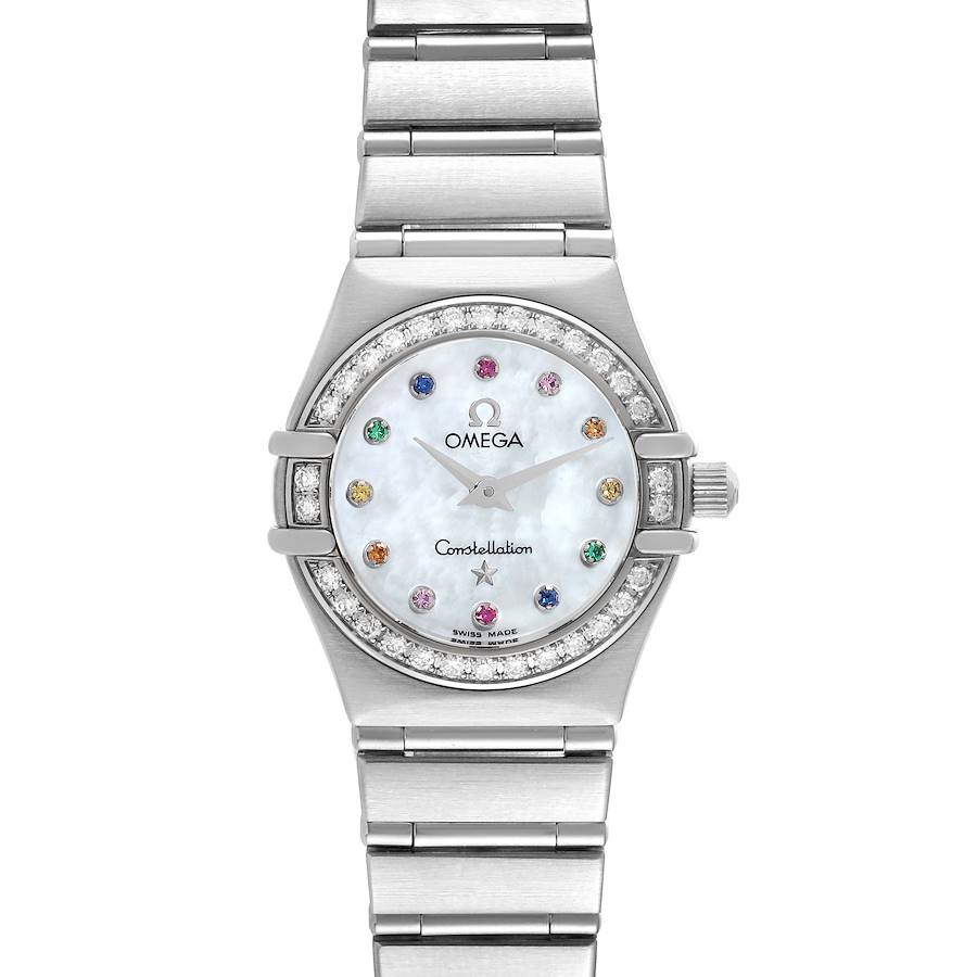 Omega Constellation Iris Steel Multi Stone Ladies Watch 1460.79.00 SwissWatchExpo