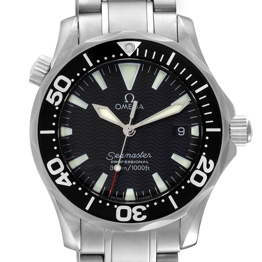 Omega Seamaster Diver 300M Quartz Midsize Black Dial Mens Watch 2262.50.00 SwissWatchExpo