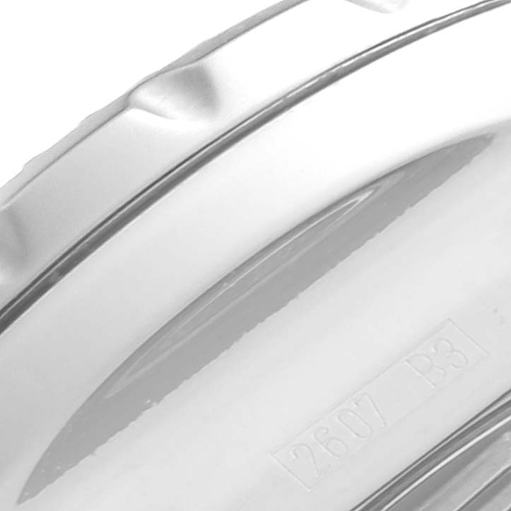 This image shows a close-up of the outer bezel and part of the casing, along with a dial in the Bentley model by Breitling.