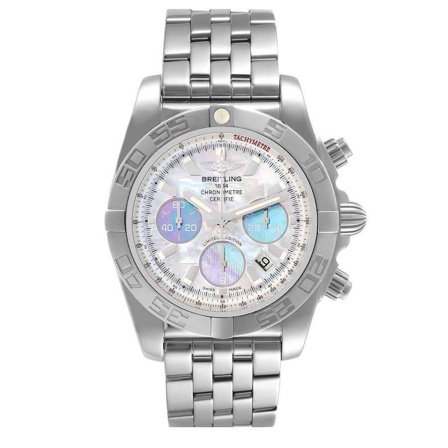 BREITLING CHRONOMAT AB0110 1コマ Breitling Chronomat 44 - White Roman Numeral Dial