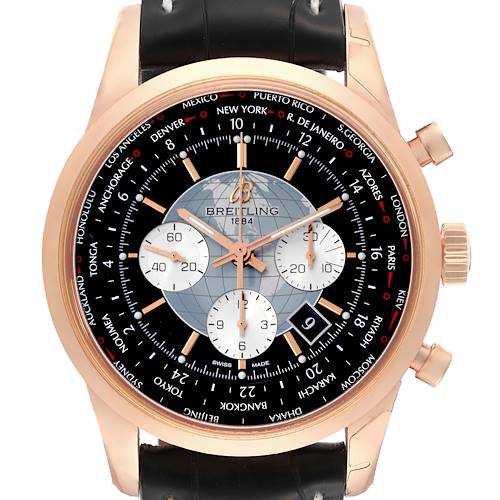 Photo of Breitling Transocean Chronograph Unitime Rose Gold Watch RB0510