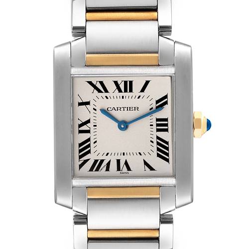 Photo of Cartier Tank Francaise Steel Yellow Gold Mens Watch W51006Q4