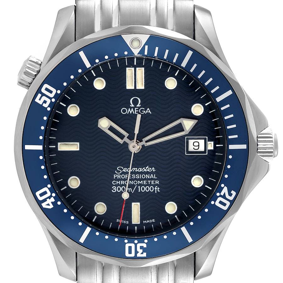 Omega Seamaster Diver 300M Blue Dial Automatic Mens Watch 2531.80.00 SwissWatchExpo