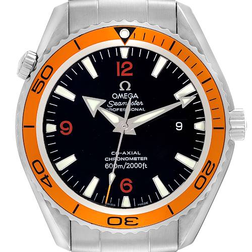 Photo of Omega Seamaster Planet Ocean Orange Bezel Steel Mens Watch 2208.50.00