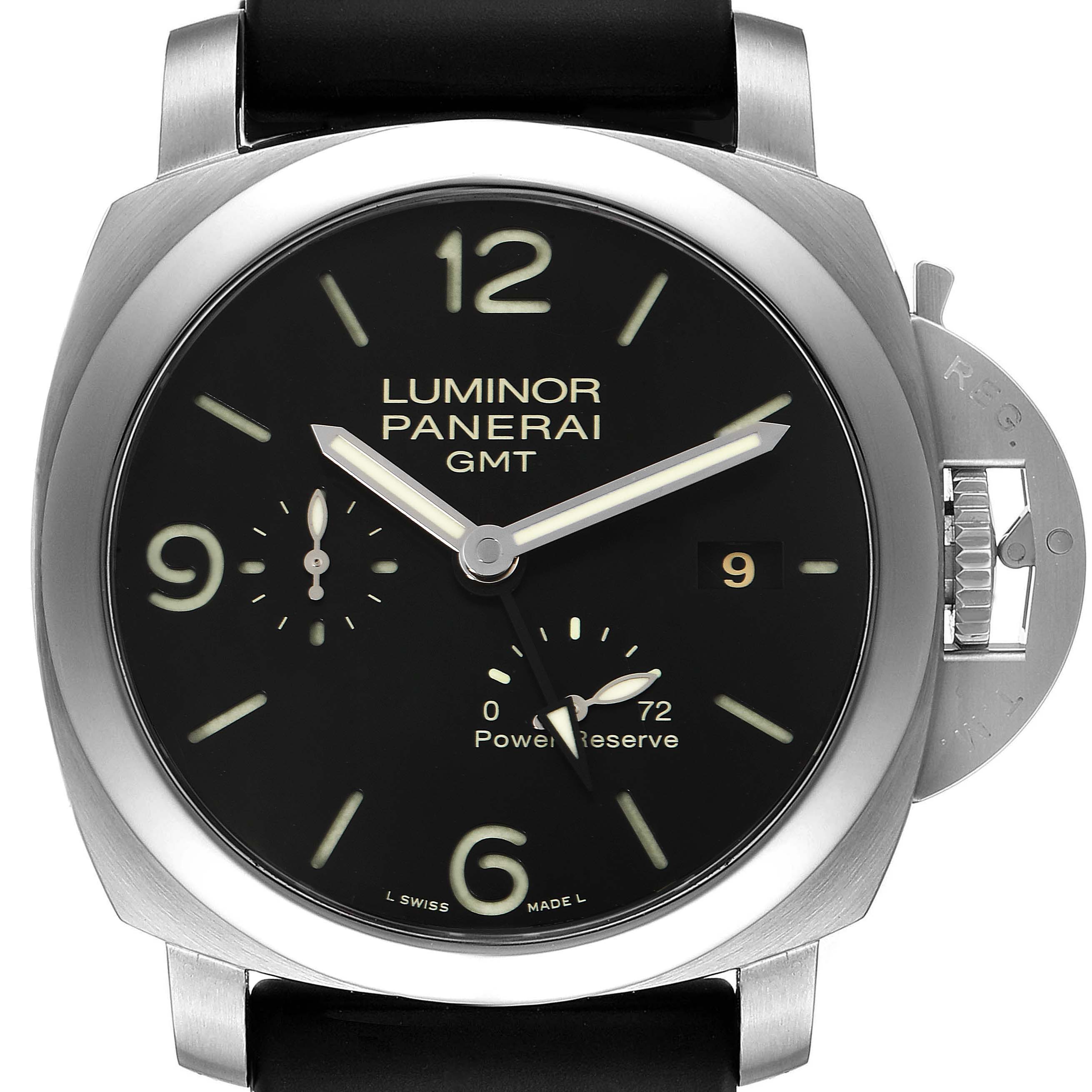 Panerai Luminor Marina 1950 3 Days GMT Steel Mens Watch PAM321 PAM00321 ...