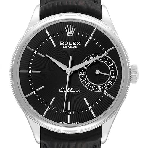 Photo of Rolex Cellini Date 18K White Gold Automatic Mens Watch 50519 Card