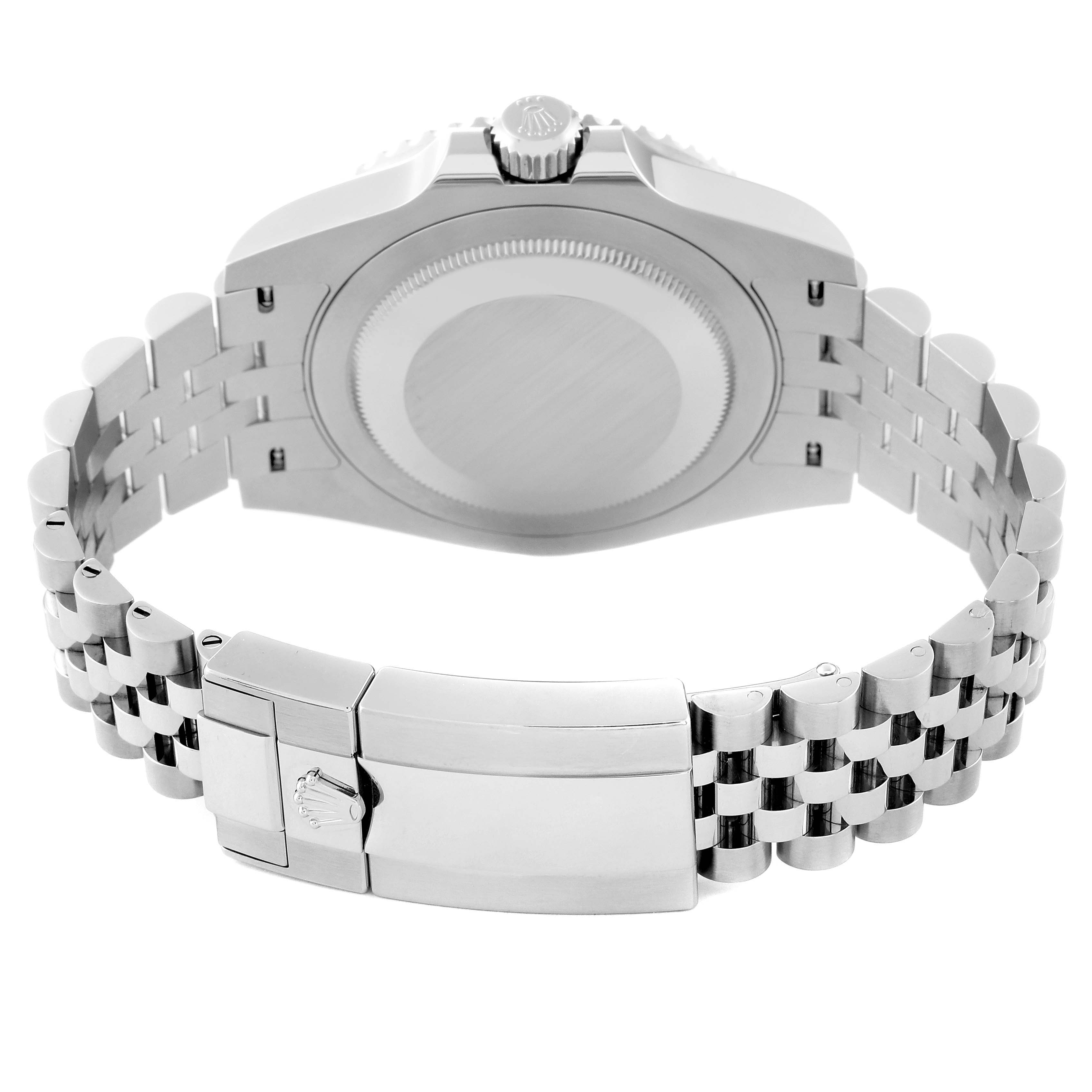 The image shows the back case and bracelet of a Rolex GMT-Master 126710BLNR Men
s Stainless Steel Black Dial 126710BLNR Men
s Stainless Steel Black Dial watch from a rear angle.