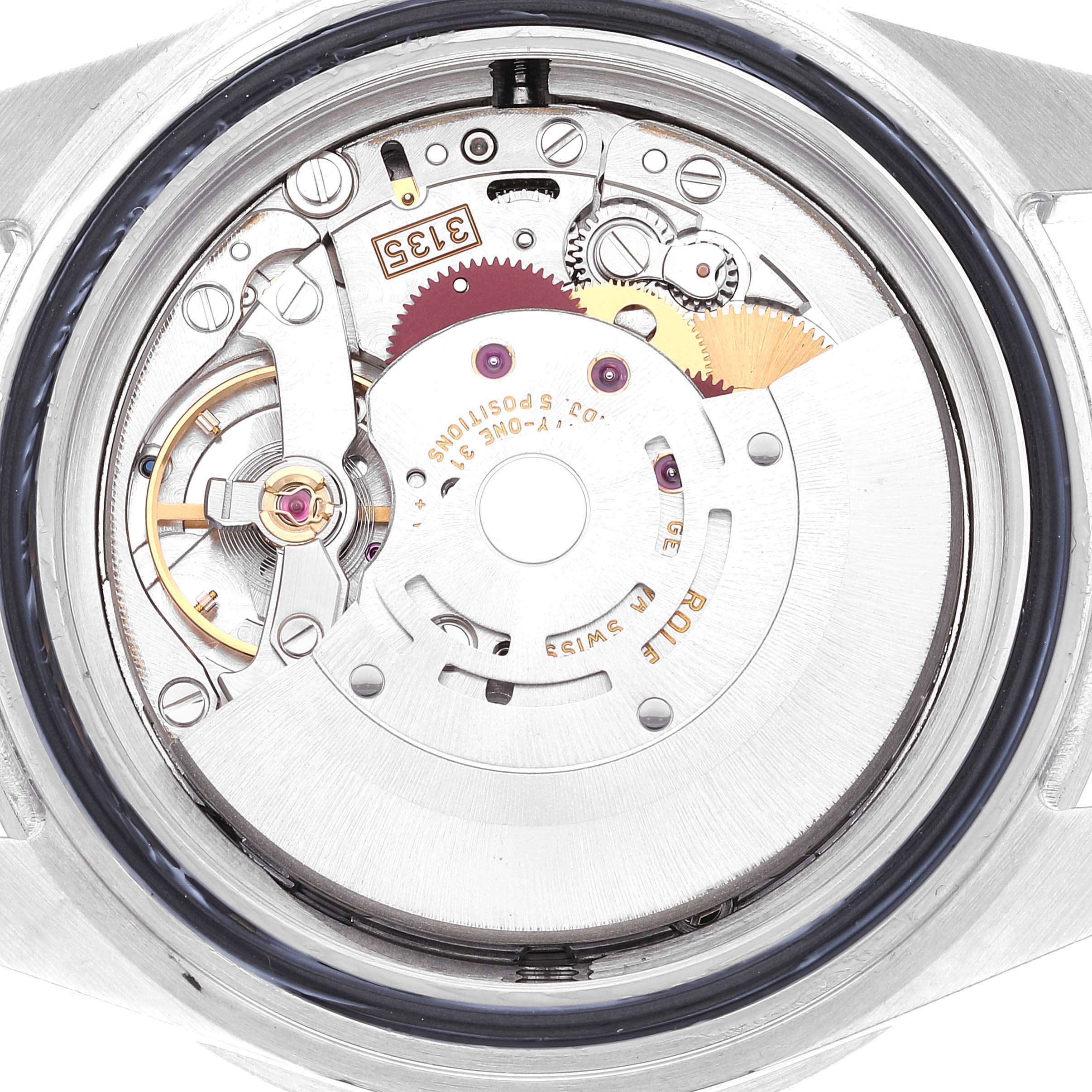 This image shows the internal mechanism of a Rolex Sea-Dweller 16600 Men
s Stainless Steel Black Dial 16600 Men
s Stainless Steel Black Dial watch from the back.