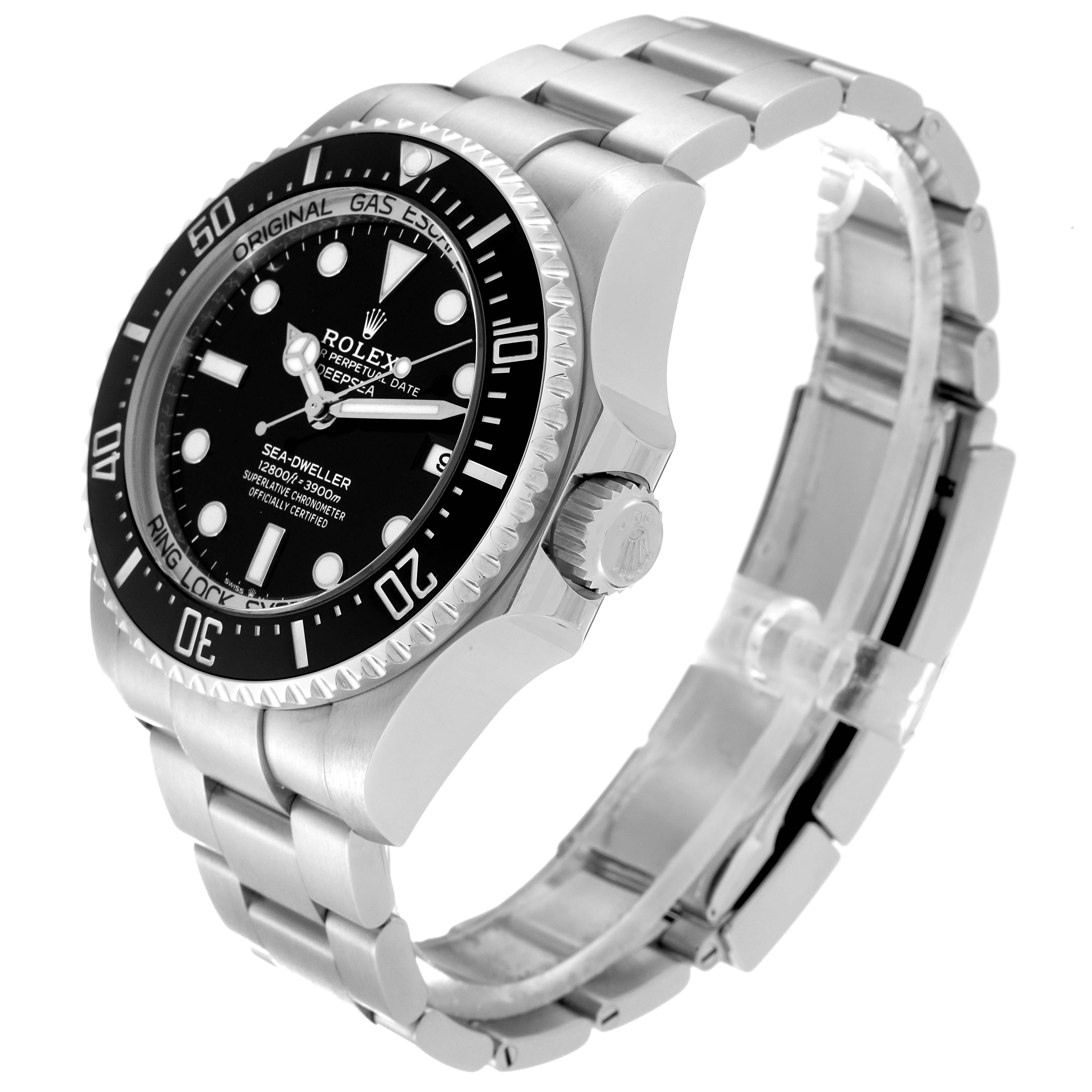The image shows a Rolex Sea-Dweller 136660 Men
s Stainless Steel Black Dial 136660 Men
s Stainless Steel Black Dial watch at a slight angle, highlighting the dial, bezel, crown, and bracelet.
