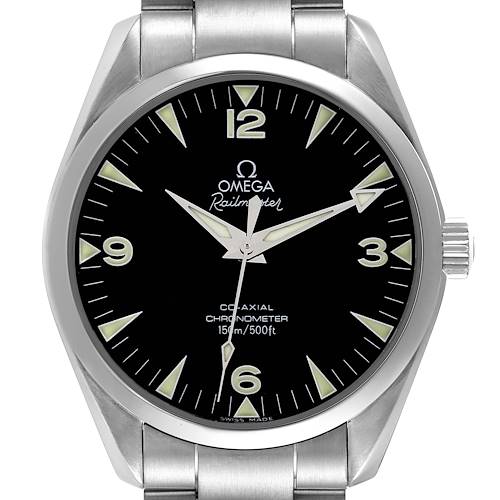 Photo of Omega Seamaster Railmaster Co-Axial Steel Mens Watch 2503.52.00 Box Card