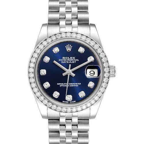Photo of Rolex Datejust Midsize 31 Steel White Gold Diamond Ladies Watch 178384