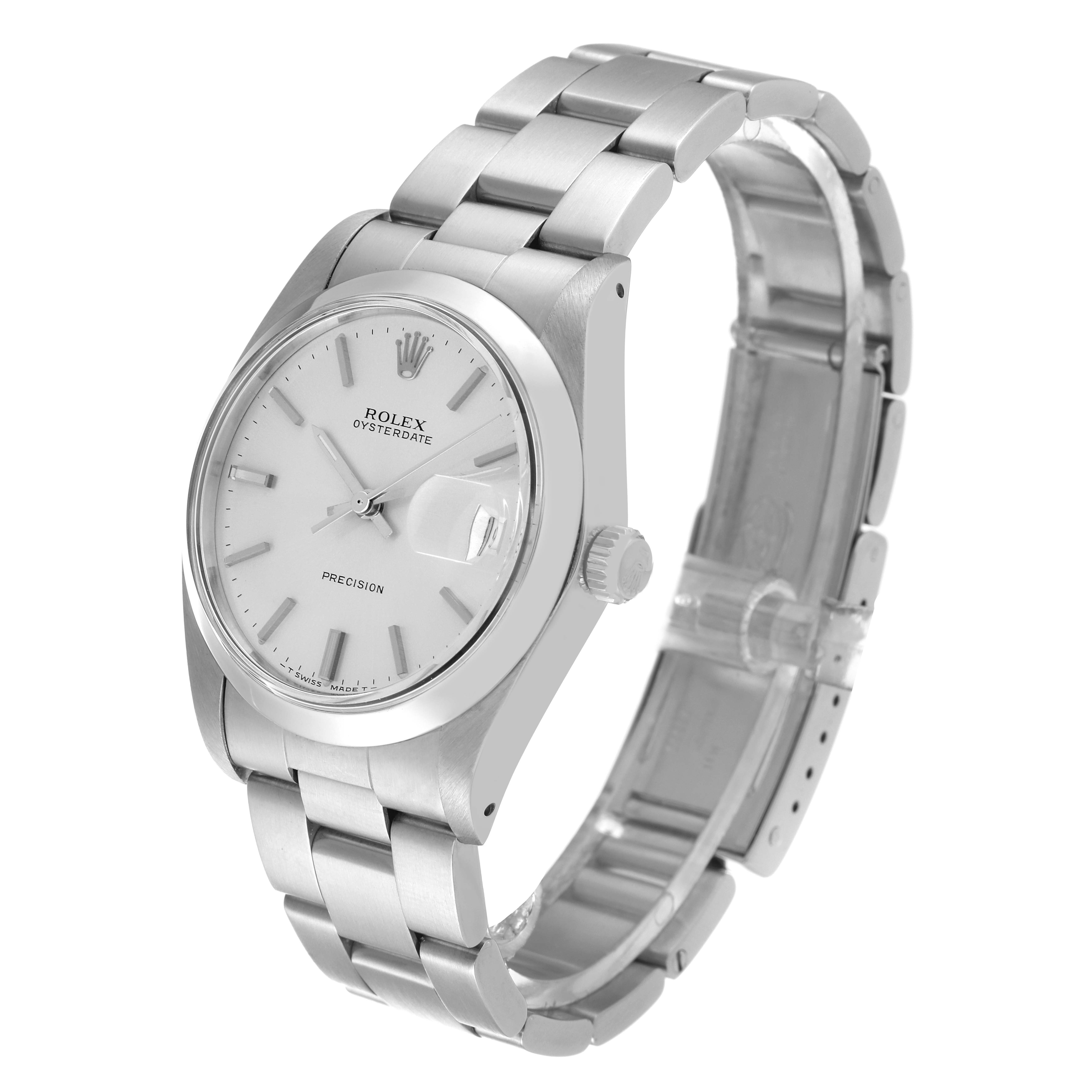 The Rolex Vintage Collection 6694 Men's Stainless Steel Silver Dial 6694 Men's Stainless Steel Silver Dial model is shown at a three-quarter angle, highlighting its face, bezel, crown, and bracelet.