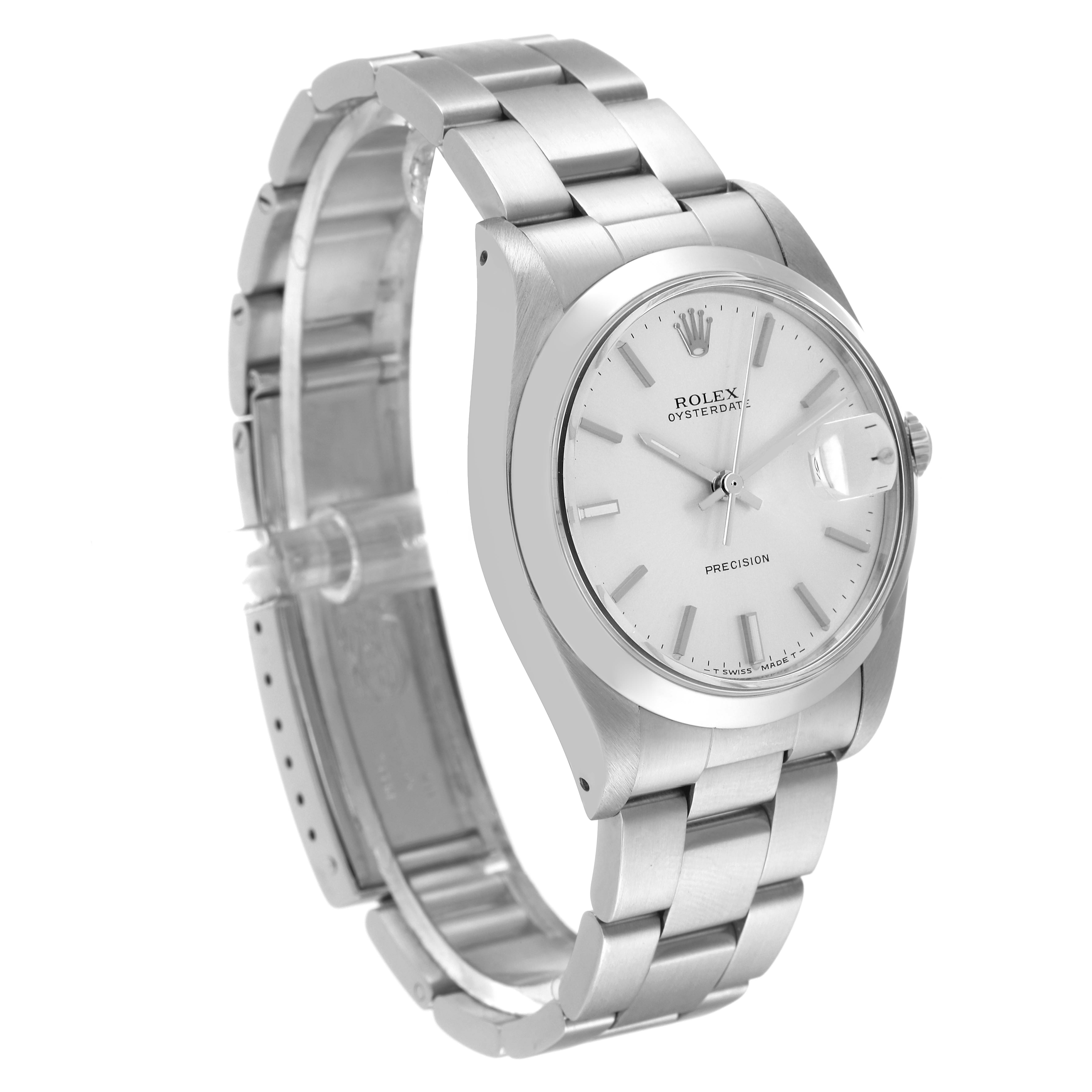 The Rolex Vintage Collection 6694 Men's Stainless Steel Silver Dial 6694 Men's Stainless Steel Silver Dial watch is shown at a three-quarter angle, highlighting the dial, bezel, case, and a portion of the bracelet.