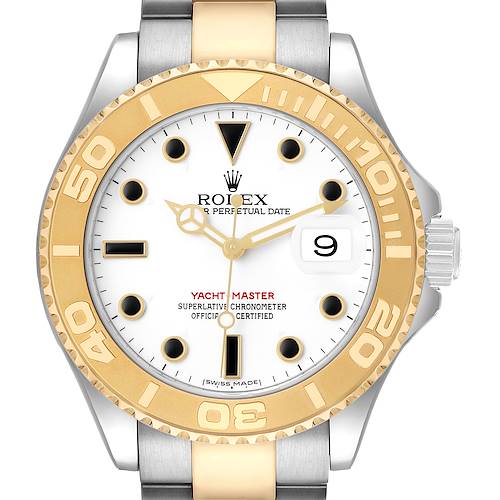 Photo of Rolex Yachtmaster 40 White Dial Steel Yellow Gold Mens Watch 16623