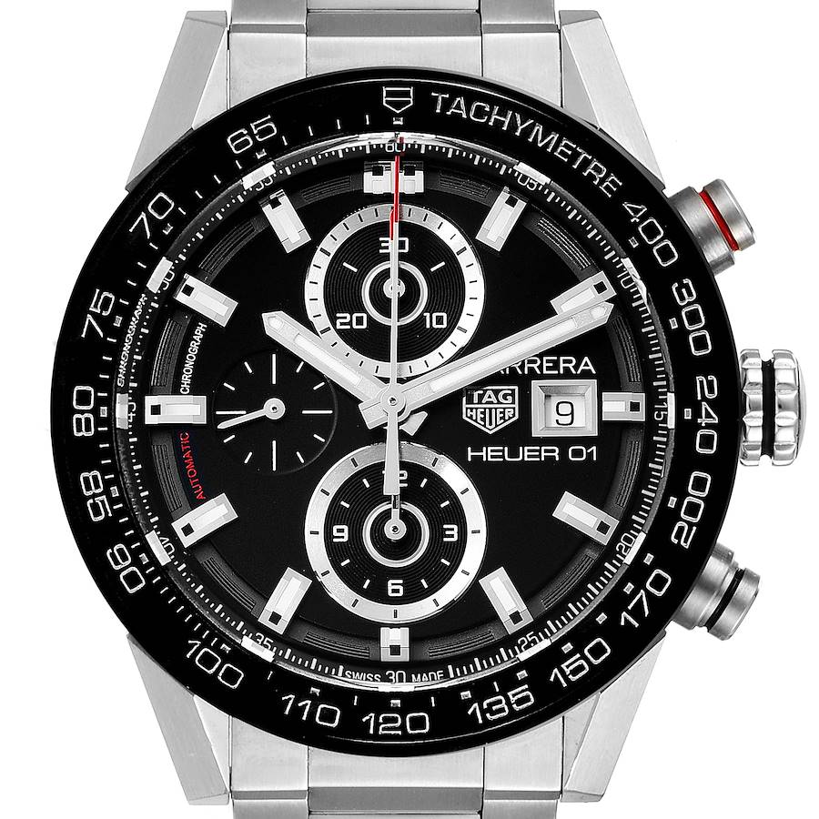 Tag Heuer Carrera Chronograph Automatic Mens Watch CAR201Z Box Papers +1 extra link SwissWatchExpo