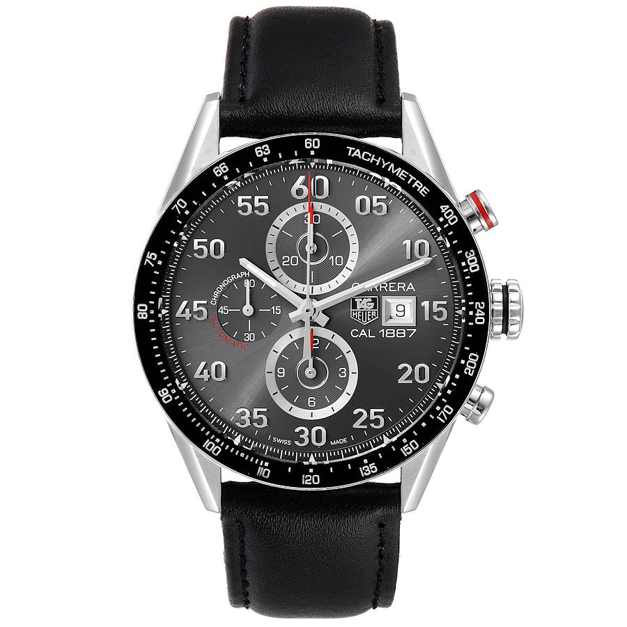 Tag Heuer Carrera Grey Dial Chronograph Mens Watch CAR2A11 Card