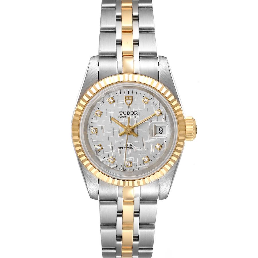 Tudor Princess Date Steel Yellow Gold Silver Diamond Dial Ladies Watch 92413 SwissWatchExpo