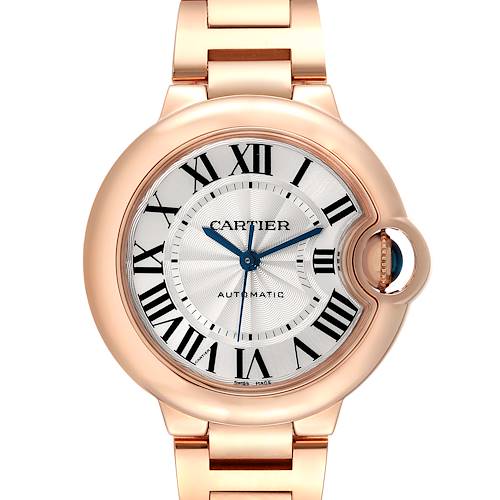 Photo of Cartier Ballon Bleu 33 mm Automatic Rose Gold Silver Dial Ladies Watch WGBB0042
