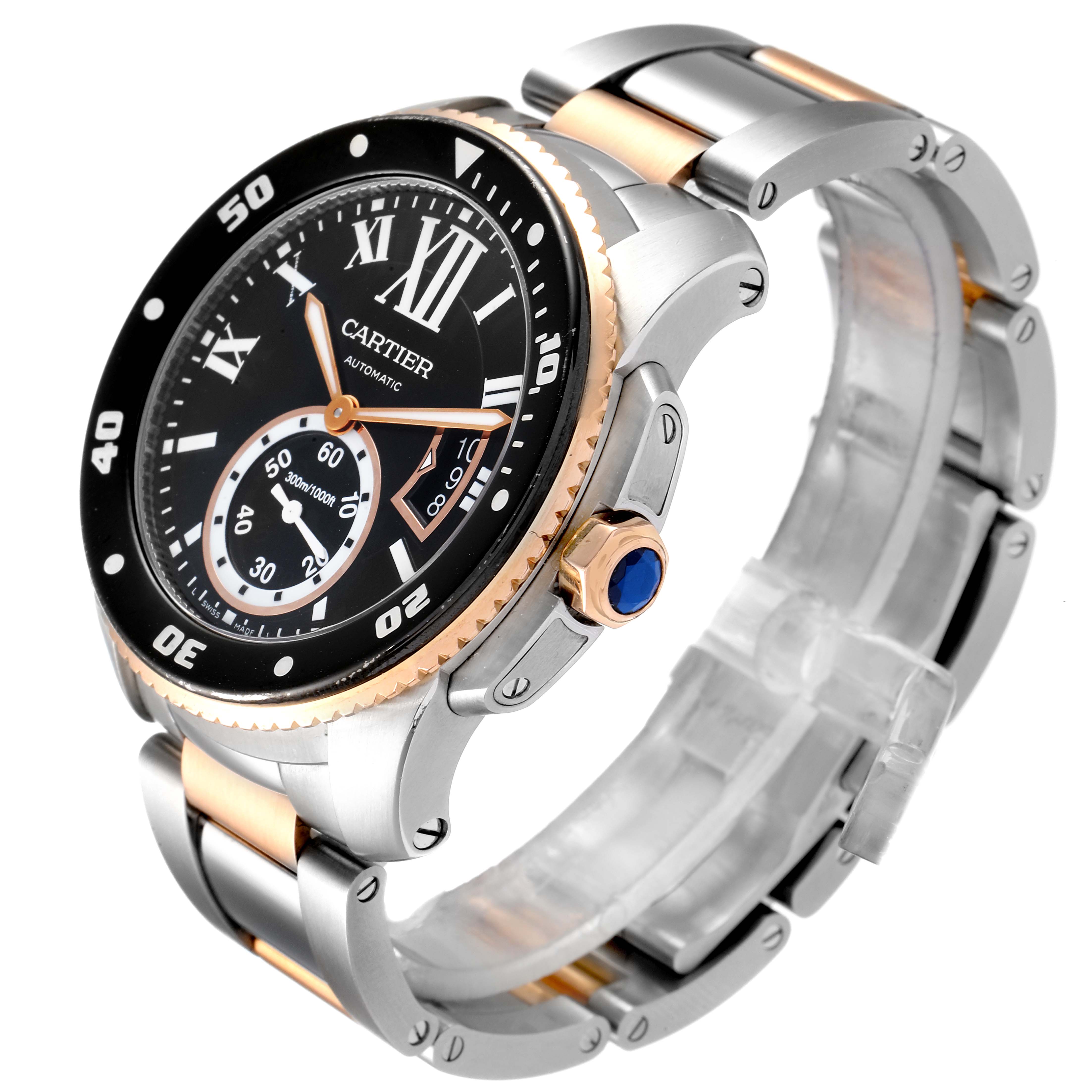 rose gold cartier watch mens