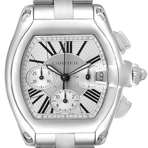Photo of Cartier Roadster XL Chronograph Steel Mens Watch W62019X6