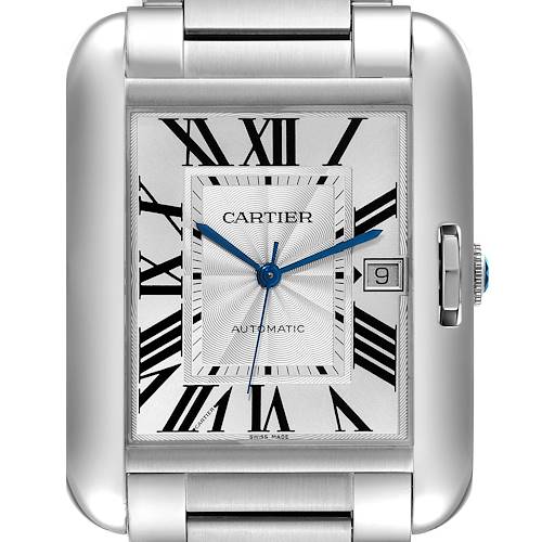 Photo of Cartier Tank Anglaise XL Steel Automatic Mens Watch W5310008 Box Papers