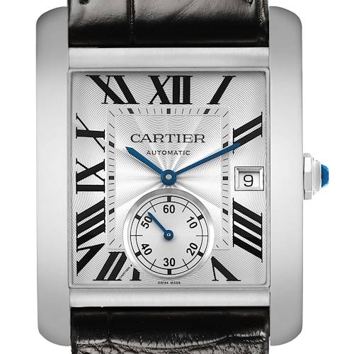 Photo of Cartier Tank MC Steel Silver Dial Mens Watch W5330003
