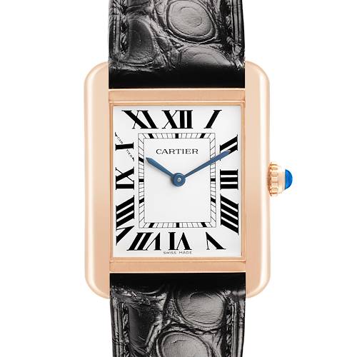 Photo of Cartier Tank Solo Rose Gold Steel Ladies Watch W5200024 Card