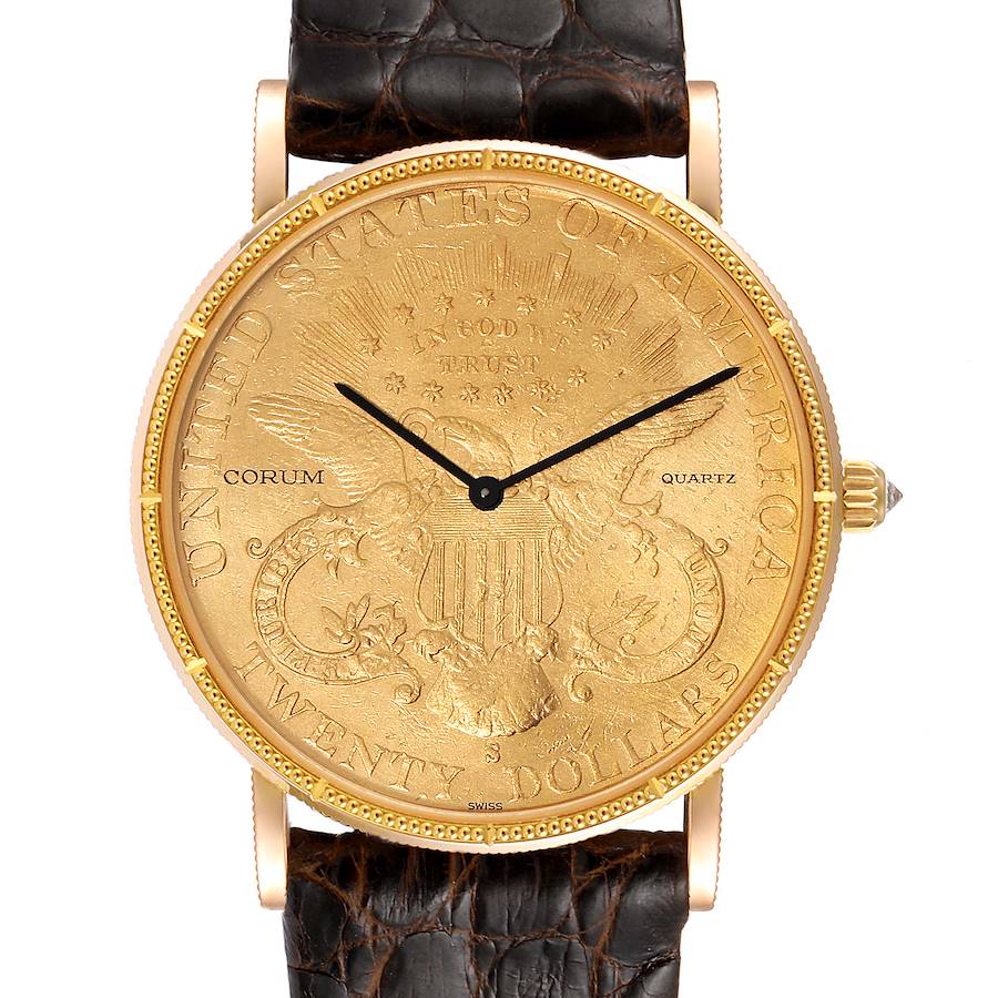 Corum 20 Dollars Double Eagle Yellow Gold Coin Year 1907 Mens Watch SwissWatchExpo