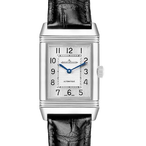 Photo of Jaeger LeCoultre Reverso Classic Medium Steel Mens Watch 212.8.S5 Q2538420 Paper