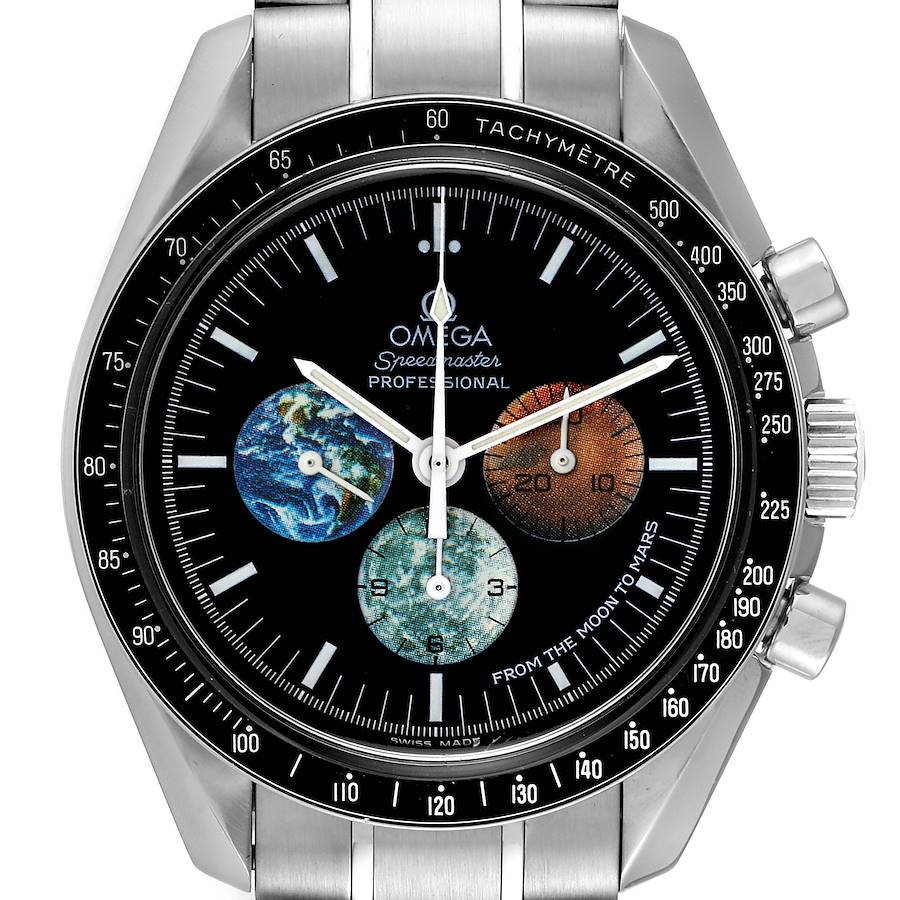 Omega Speedmaster Limited Edition Moon to Mars Watch 3577.50.00 Box Card SwissWatchExpo