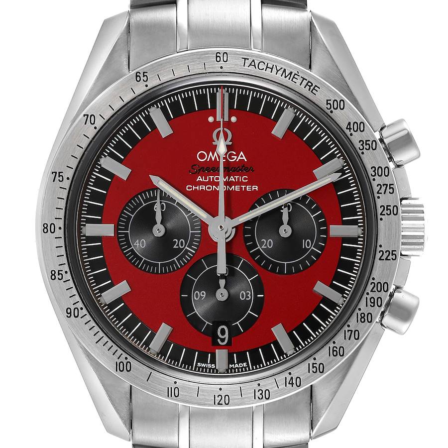 Omega Speedmaster Schumacher Legend Red LE Mens Watch 3506.61.00 Box Card SwissWatchExpo