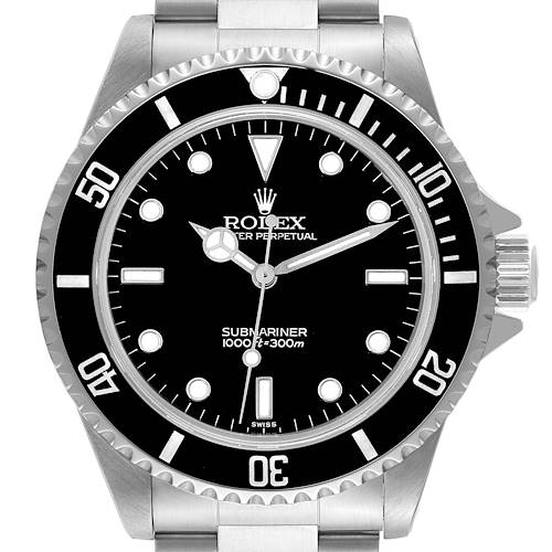 Photo of Rolex Submariner 40mm No Date 2 Liner Steel Mens Watch 14060 Box Papers