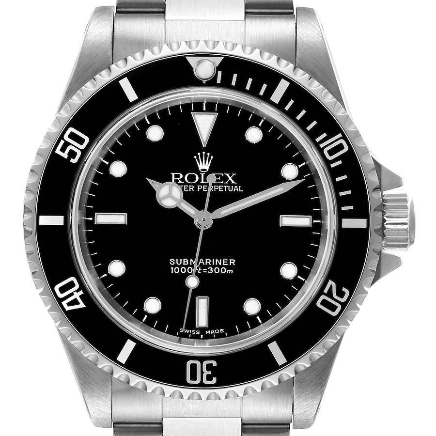 Rolex Submariner 40mm No Date 2 Liner Steel Mens Watch 14060 Box Papers SwissWatchExpo