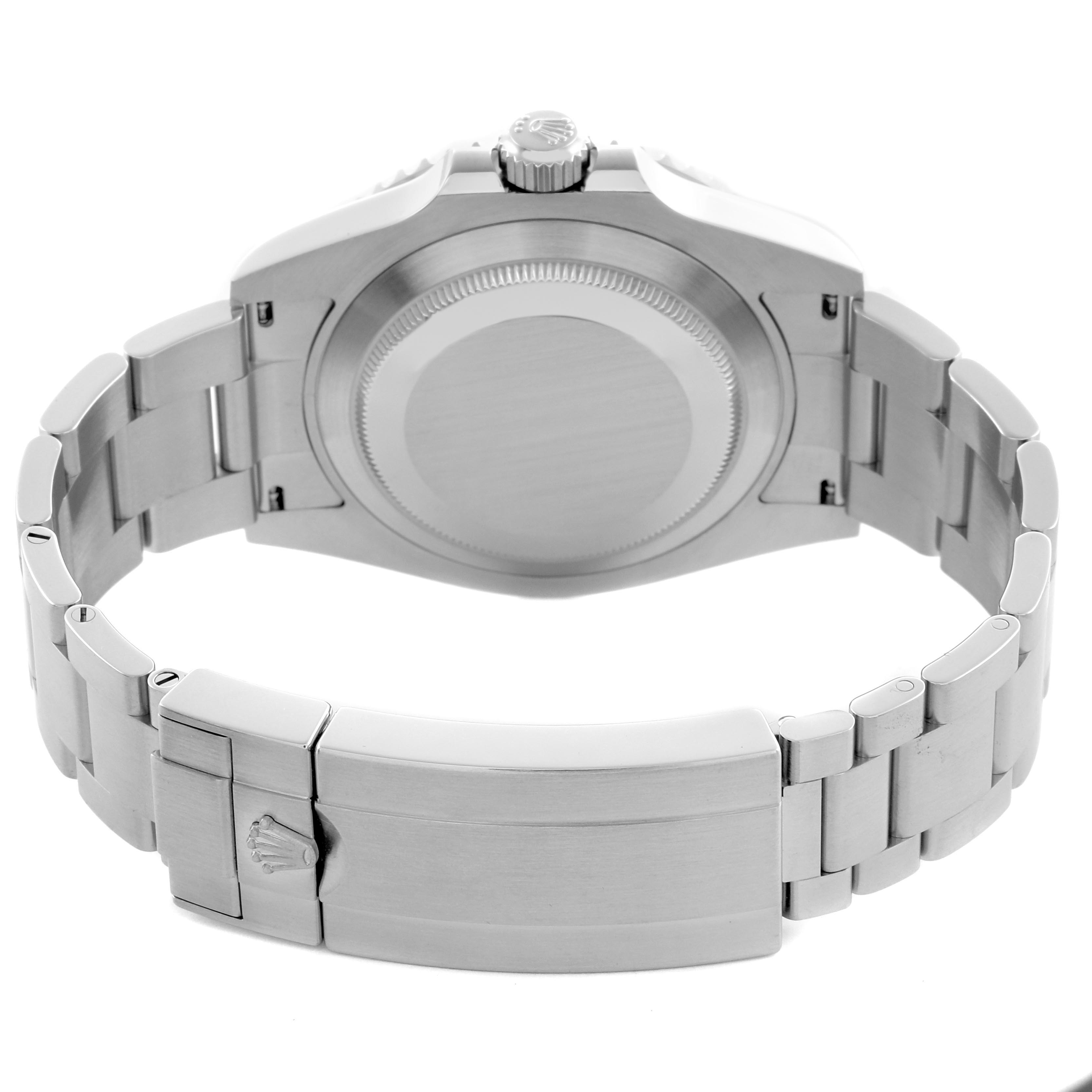 The image shows the back and bracelet of a Rolex Submariner 124060 Men's Stainless Steel Black Dial 124060 Men's Stainless Steel Black Dial, featuring the clasp and case back.