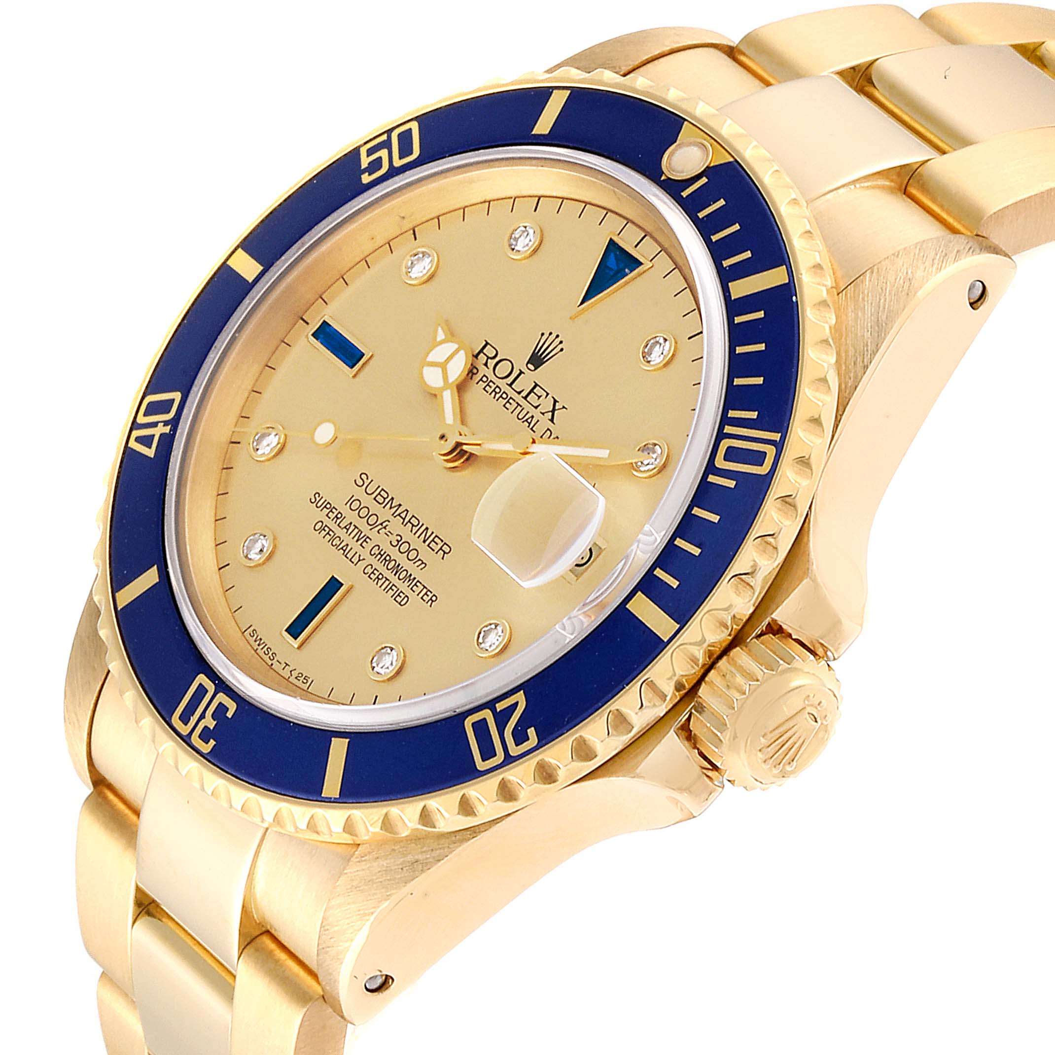 rolex submariner yellow gold green dial