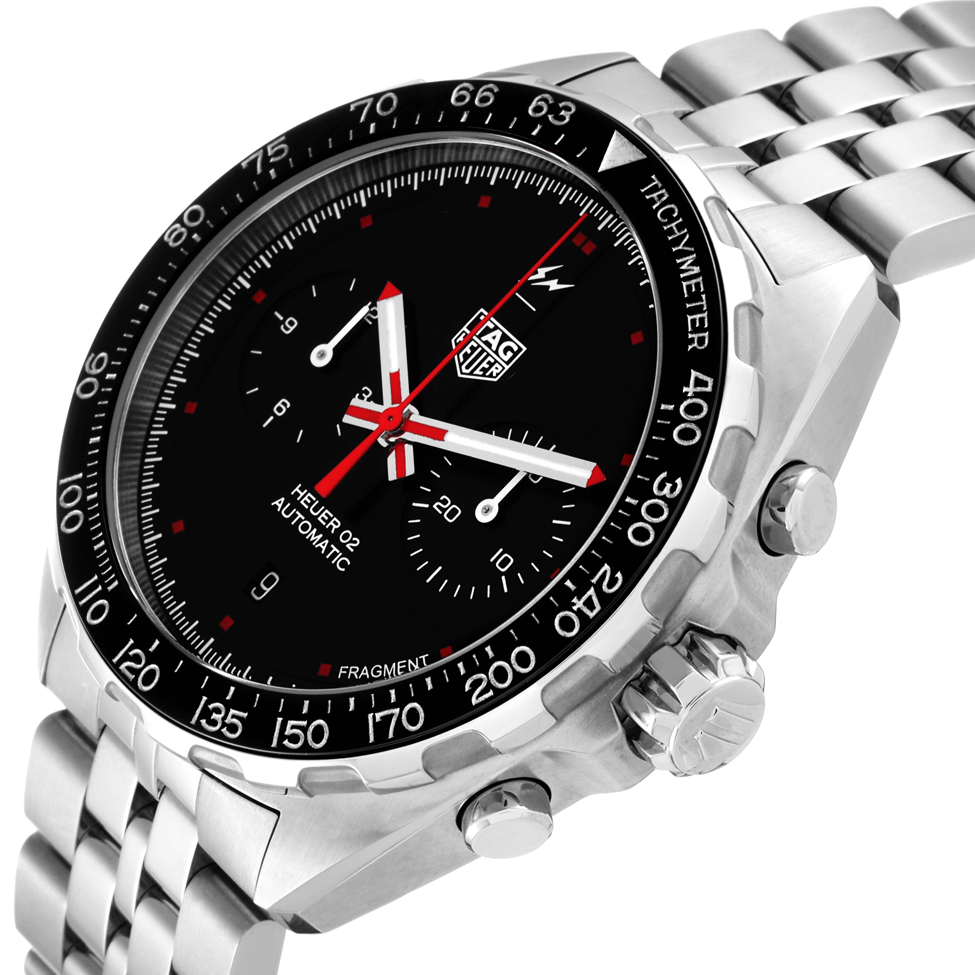 The Tag Heuer Formula 1 CAZ201A.BA0641 Men's Stainless Steel Black Dial CAZ201A.BA0641 Men's Stainless Steel Black Dial watch is shown at an angled close-up, highlighting the dial, bezel, and bracelet.