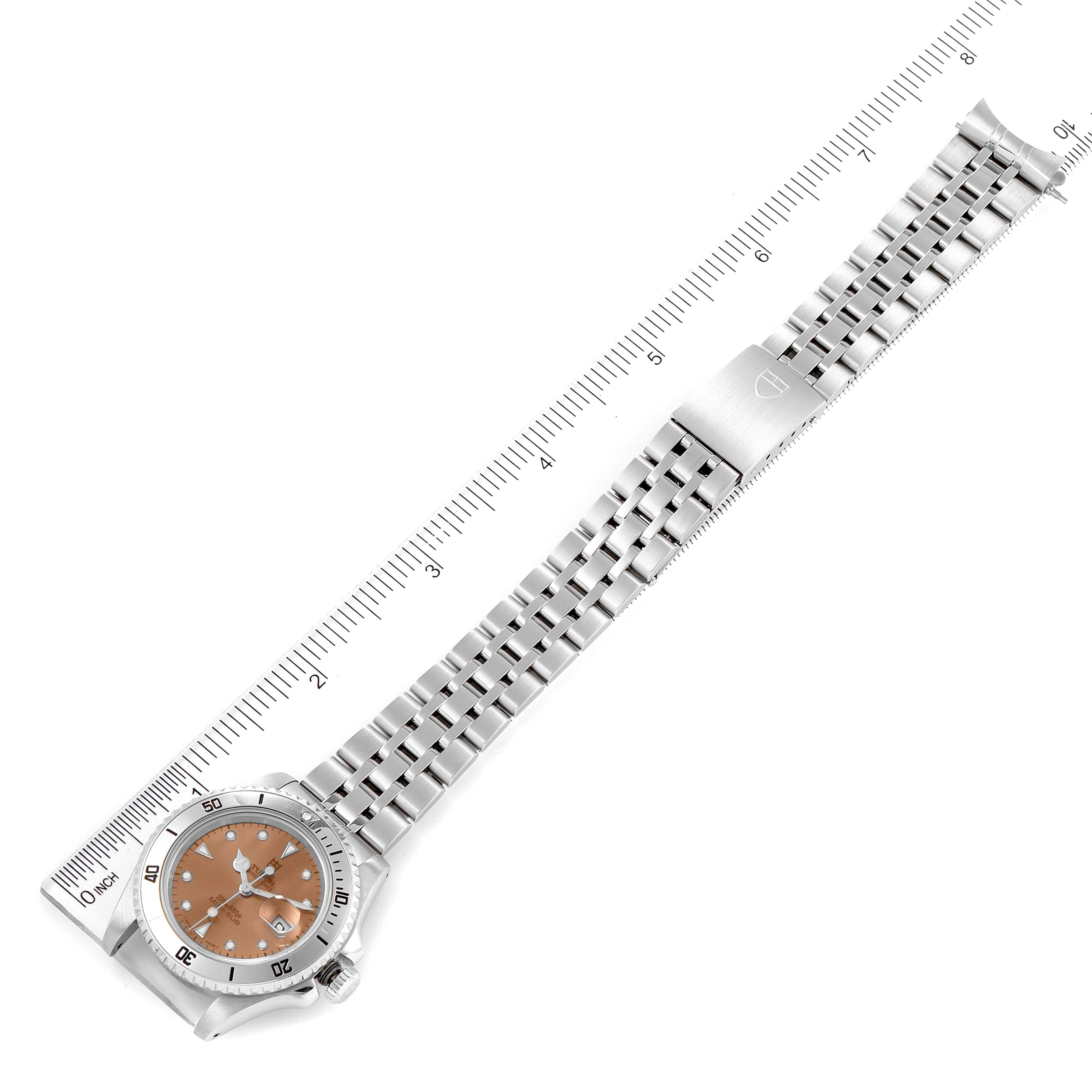 This image shows a Tudor Prince model watch from a top-down angle, highlighting its face, bezel, and stainless steel bracelet.