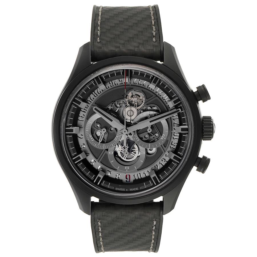 Zenith El Primero Black Ceramic Chronograph Skeleton Dial Mens Watch 24.2520.400 Unworn