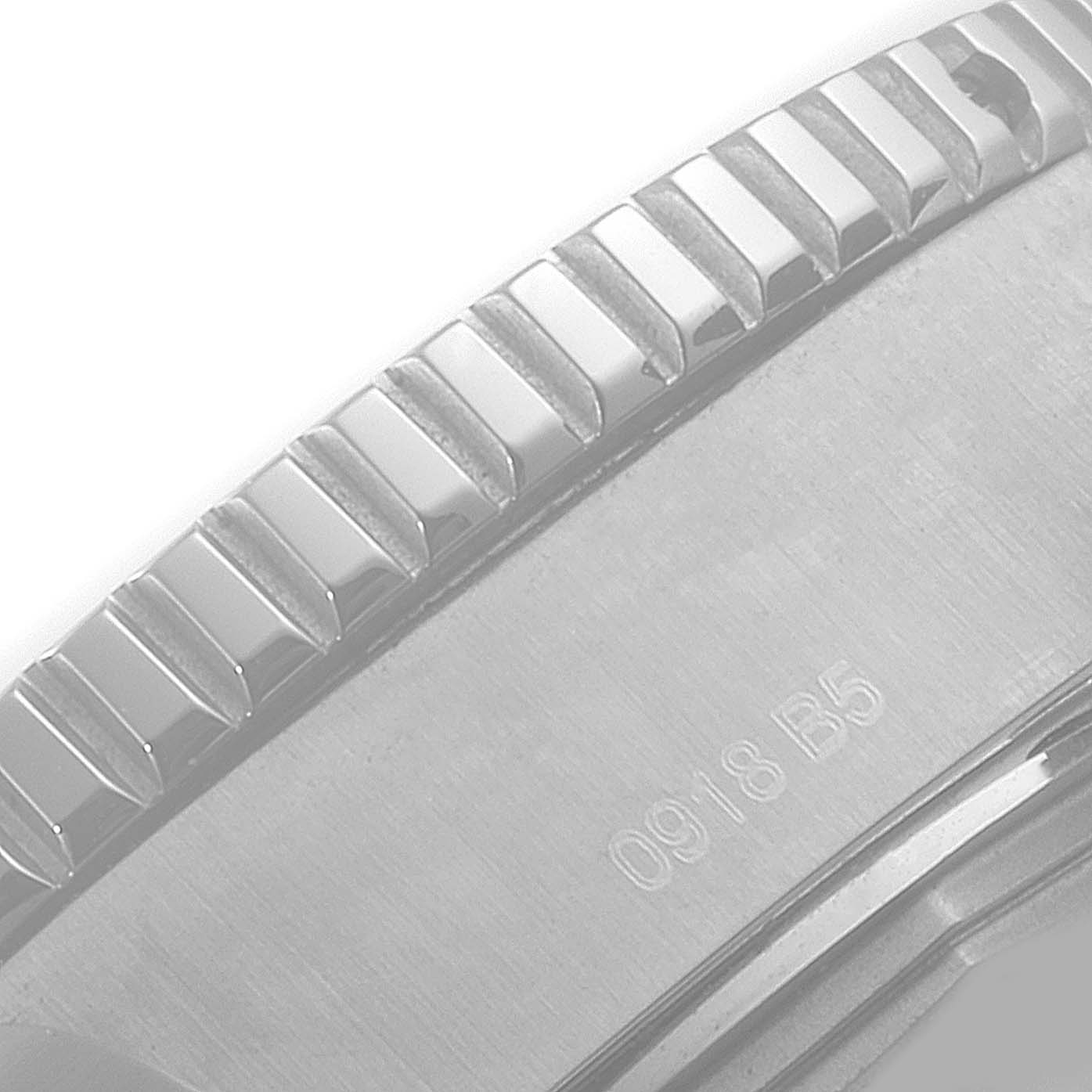 The image shows a close-up angle of the bezel and case back of the Breitling Superocean A17392 Men's Stainless Steel Black Dial A17392 Men's Stainless Steel Black Dial watch.