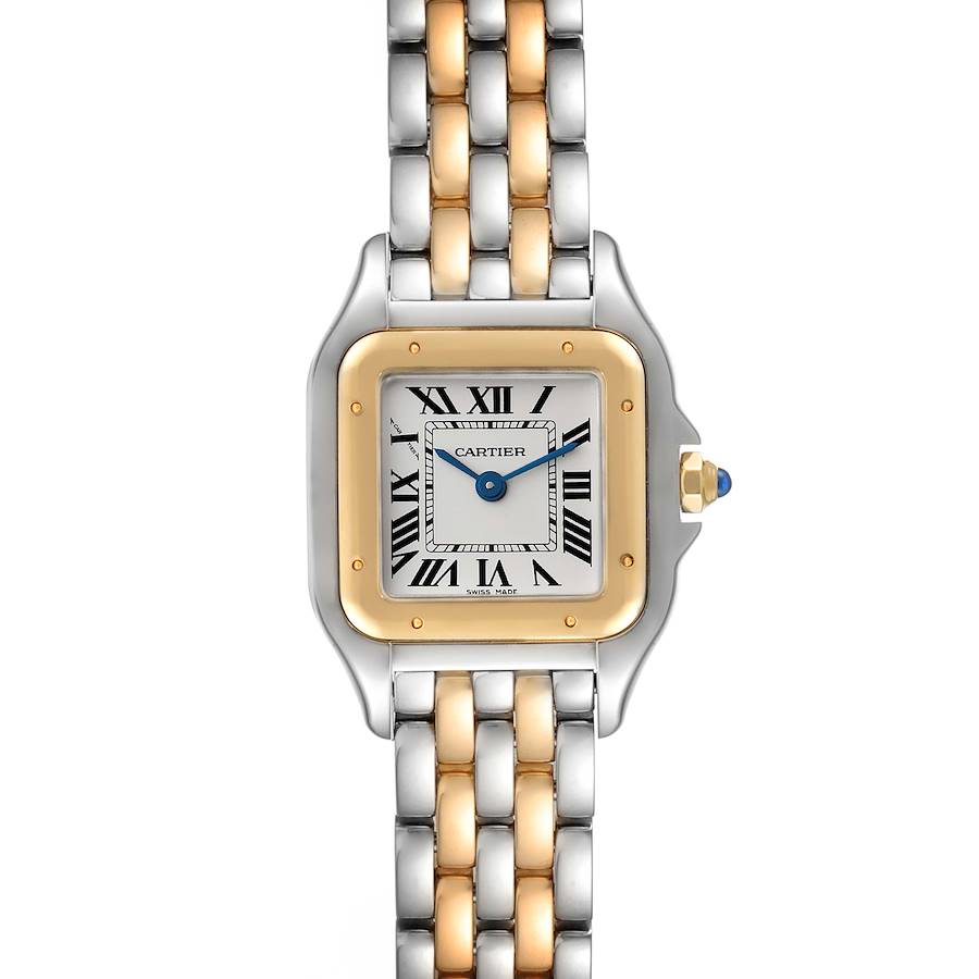 Cartier Panthere Steel Yellow Gold Two Row Ladies Watch W2PN0006 Box Papers SwissWatchExpo