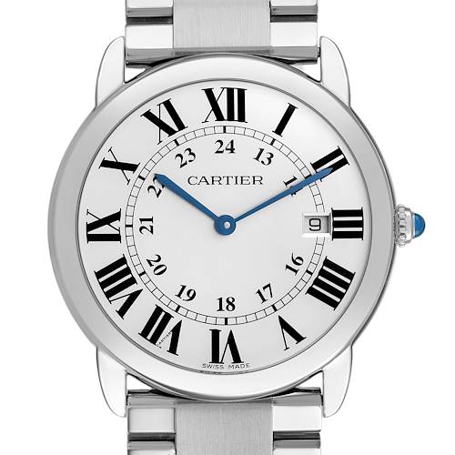 Photo of Cartier Ronde Solo 36 Large Steel Silver Dial Mens Watch W6701005