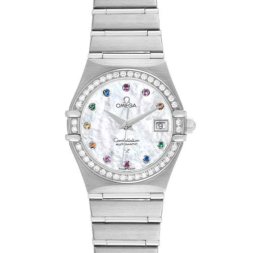 Photo of Omega Constellation Steel Multi Stone MOP Diamond 1499.79.00 Box Card Unworn