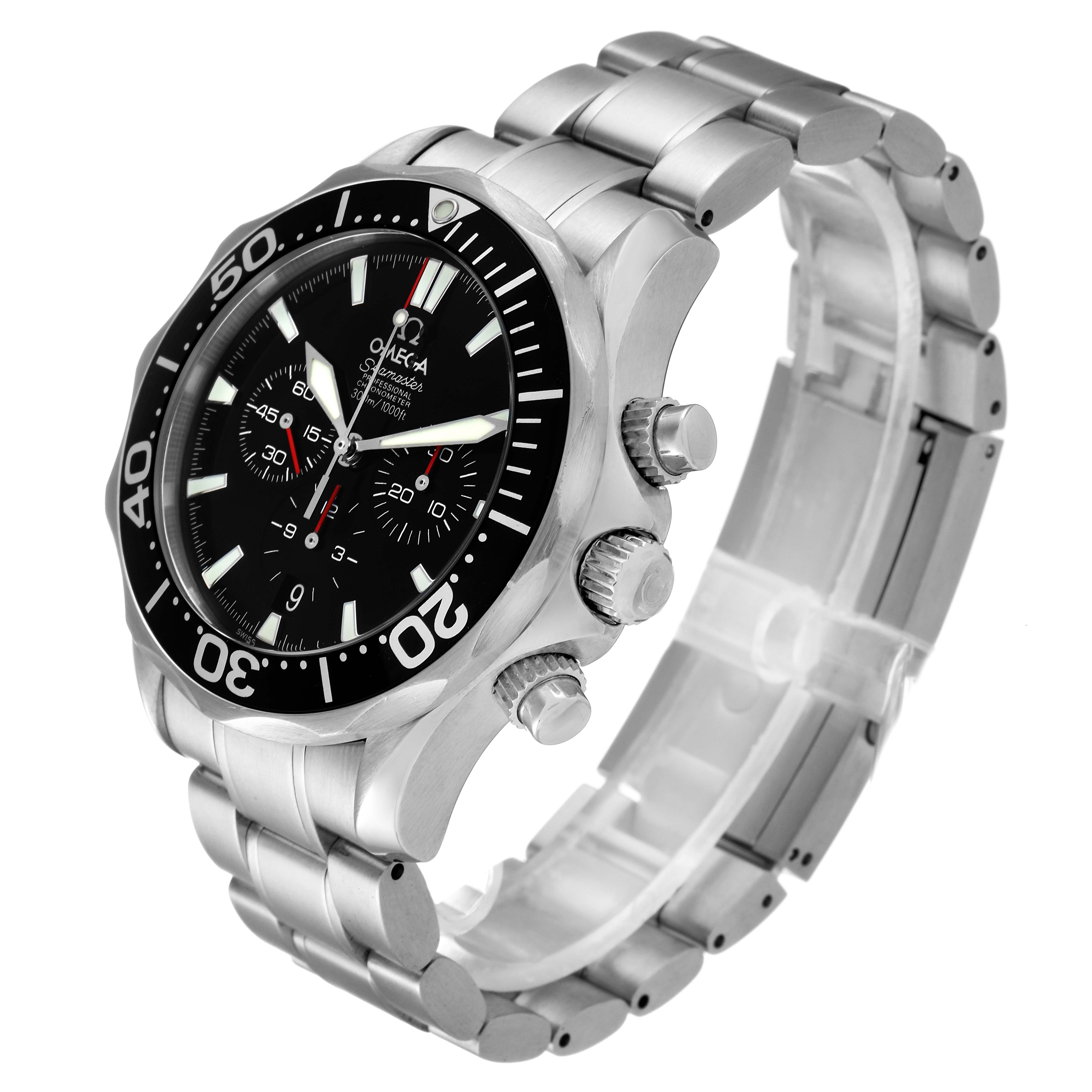 Omega Seamaster Chronograph Black Dial Steel Mens Watch 2594.52.00 ...