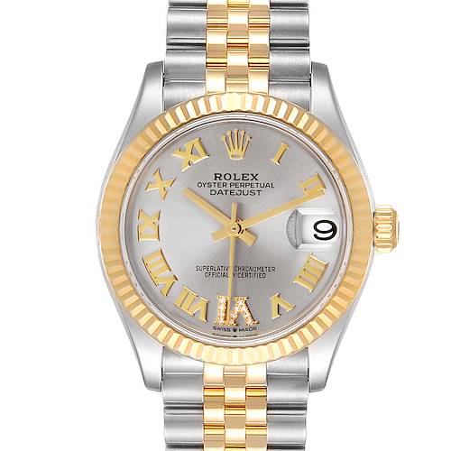Photo of Rolex Datejust Midsize Steel Yellow Gold Diamond Ladies Watch 278273 Box Card