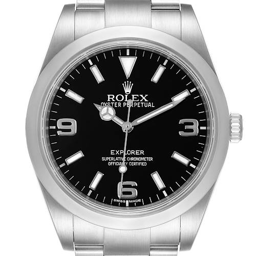 Photo of Rolex Explorer I 39mm Automatic Black Dial Steel Mens Watch 214270