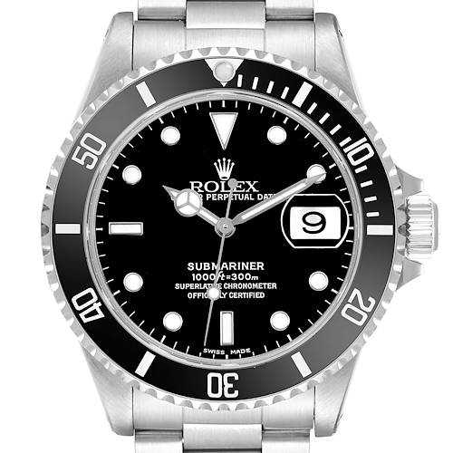 Photo of Rolex Submariner Date Black Dial Steel Mens Watch 16610